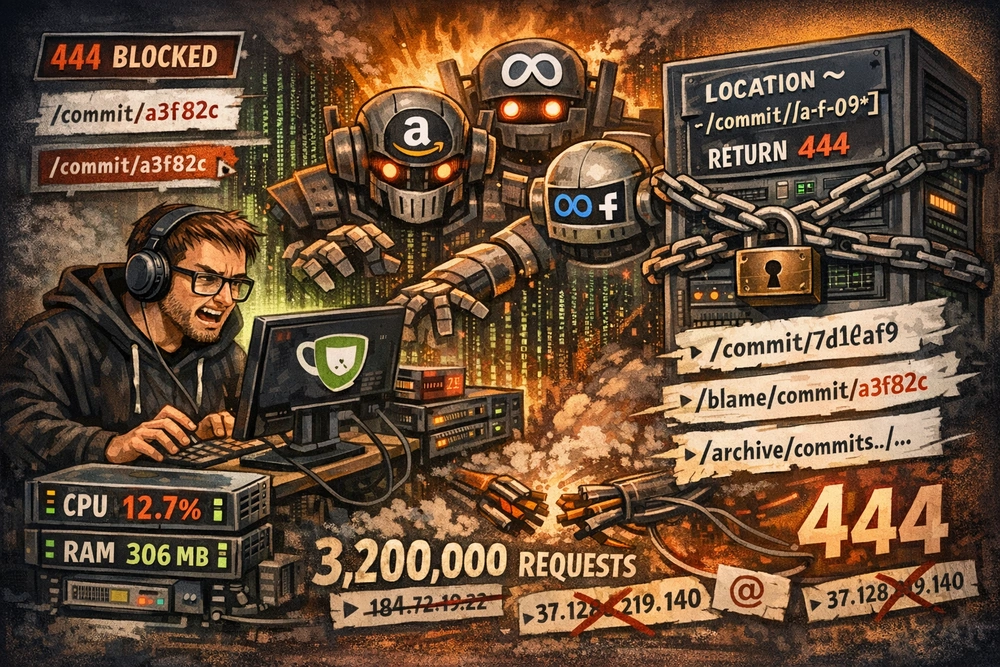 Раунд 2. Ботнет, 3.2 млн запросов и return 444